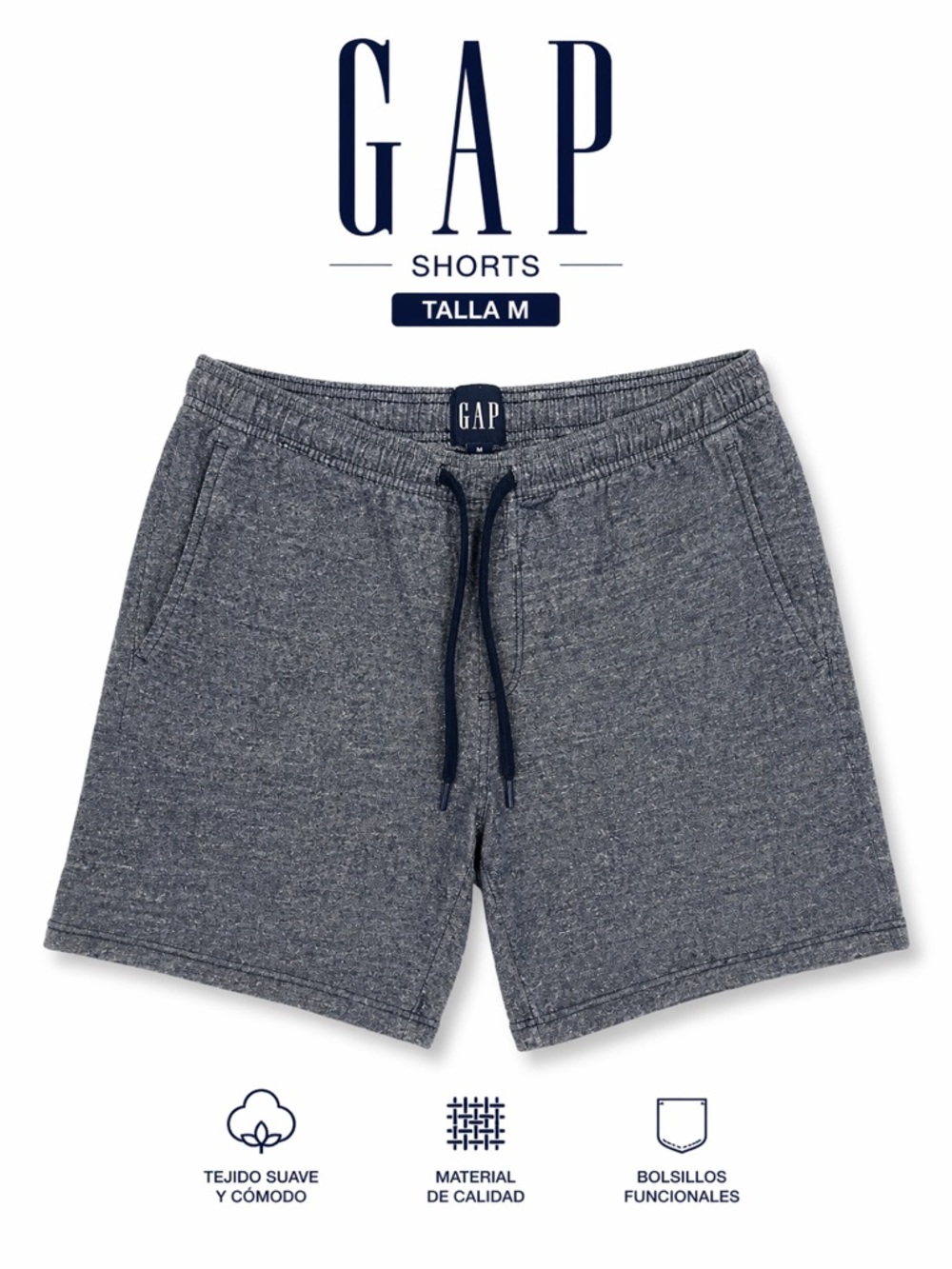 GAP Men's Heather Grey Drawstring Athletic Shorts
